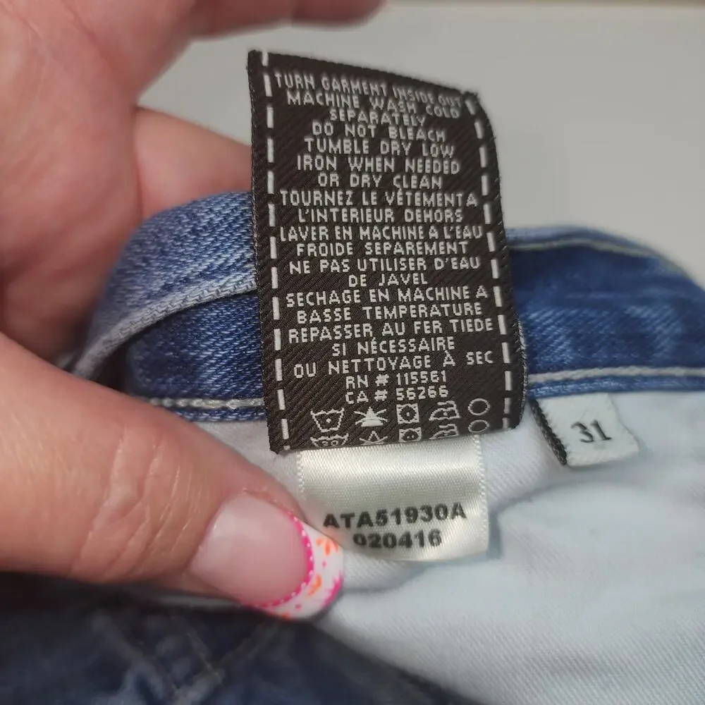 For All ManKind Jeans Womens 31 standard Straight leg blokecore normcore western